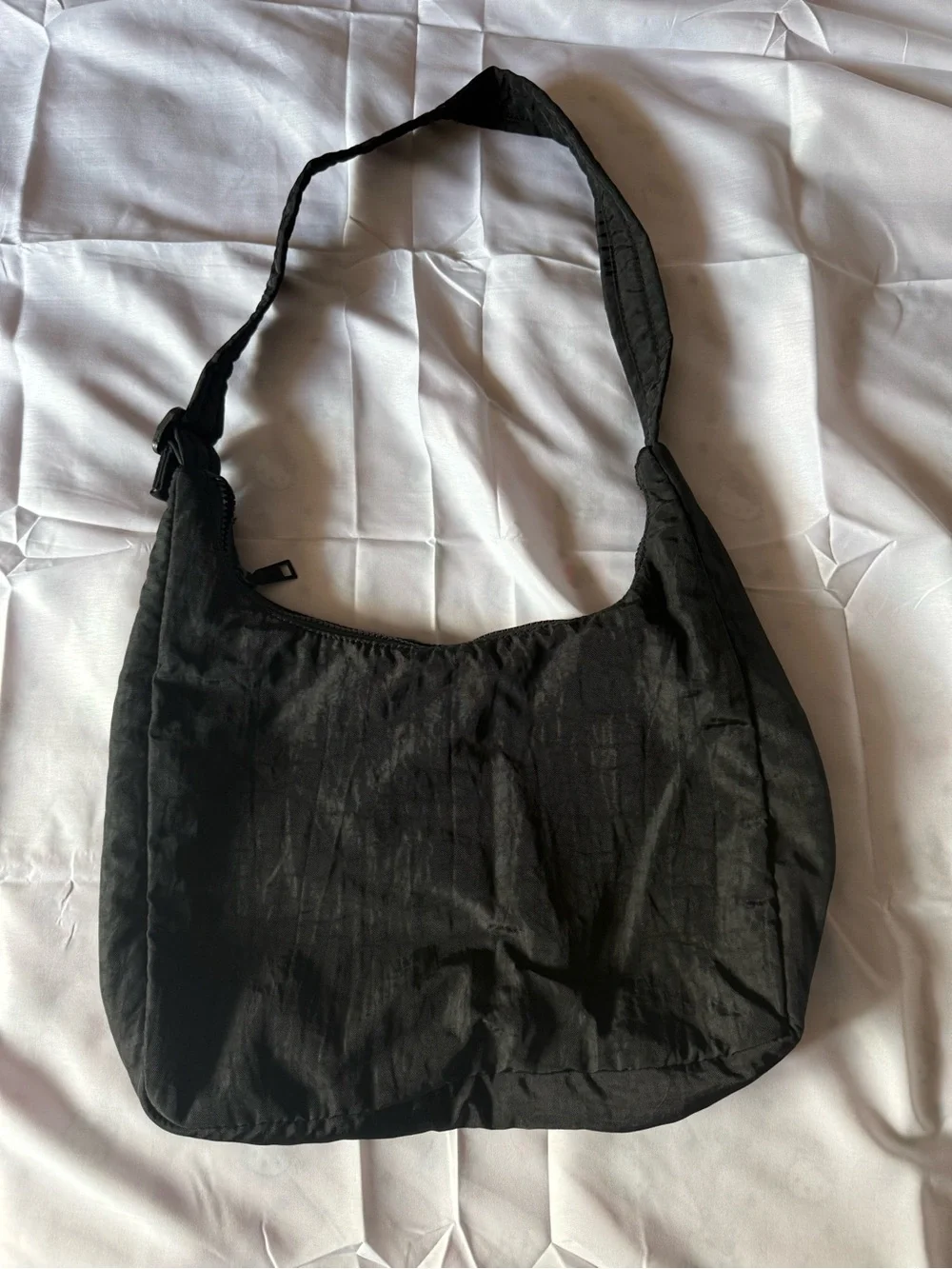 Everyday Black Hobo Bag with Wide Strap